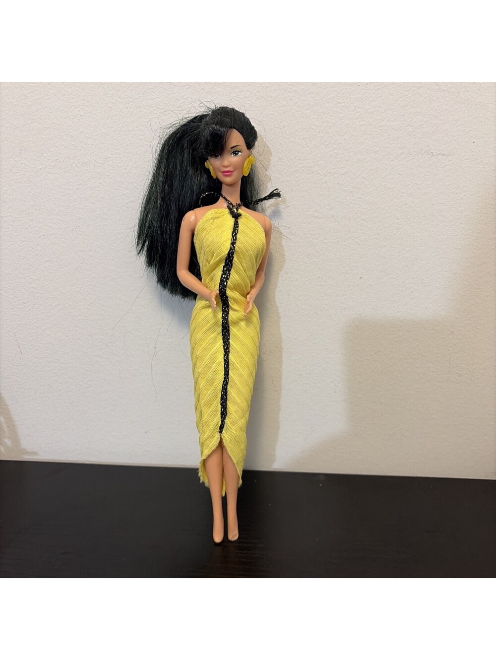 Vintage Barbie Doll Kira Black Hair with Dress With Flaws